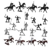 ORFOFE Miniature Knight Soldiers Models Realistic Horse Model Figurines Fantasy People Figures for Table Decor and Boys and Girls Creative Play