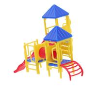 ORFOFE Miniature Playground Slide Model Plastic Outdoor Sand Table Material DIY for Dollhouse Decor Educational Random Color