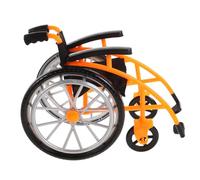ORFOFE Miniature Wheelchair Playset for Dolls 6-inch Foldable Dollhouse Wheelchair Crutches Lightweight Accessories for Pretend Play and Doctor Role-Playing