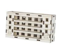 ORFOFE Miniature Wooden House Model Kit for DIY Crafting and Sand Table Scenes Tiny Realistic Wooden Building Supplies for Micro Gardens and Decorative Miniature Ornaments
