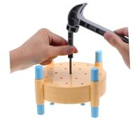 ORFOFE Montessori Hammering Colorful Pounding Bench for Pin Hammer Early Development Activity Educational Busy Board Enhancing Hand-eye Coordination and Fine Motor Skills
