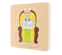 ORFOFE Montessori Wooden Puzzle Set for Educational Multicultural Learning with Smooth Rounded for Fine Motor Skills Development and Cognitive Growth