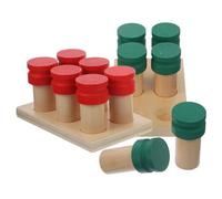 ORFOFE Montessori Wooden Sensory Smell Bottle for Educational Preschool Learning Aid Compact Portable Development Game