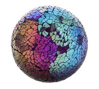 ORFOFE Mosaic Glass Decorative Ball Vibrant Purple Reflective Orbs for Garden Patio Home Decor Compact Design for Bowls and Table Centerpieces
