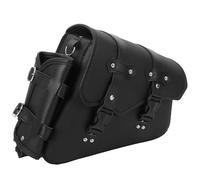 ORFOFE Motorcycle Side Bag Right Saddle Bag PU Leather Waterproof Tool Pouch with Quick-Release Buckle for Motorbike Storage