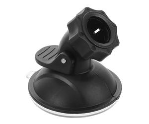 ORFOFE Motorcycle Windshield Sports Camera Holder for Dash Cam, 360-Degree Rotatable Ball Head, Strong Suction Cup, Driving Mount, Black Plastic