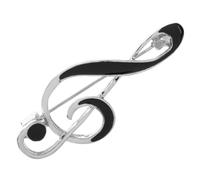 ORFOFE Musical Note Brooch Pin Silver Alloy Music Note Brooch for Men Suit Shirts Backpacks Scarf Clip Sweater Lapel