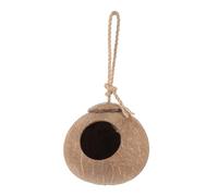 ORFOFE Natural Coconut Shell Bird Nest Hammock Swing Toy for Parrots Sleeping Perch and Exercise Agility and Intelligence for Various Parrot Breeds