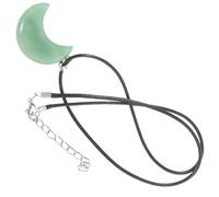 ORFOFE Natural Crystal Moon Pendant Jade Necklace Handmade Design Fashion Accessory Suitable for Daily Use and Social Events