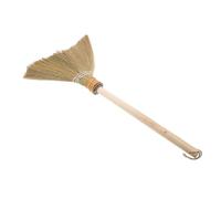 ORFOFE Natural Traditional Corn Broom with Wooden Handle Soft Bristles for Easy Cleaning Handwoven Floor Sweeping Tool for Indoor Outdoor Use Essential Cleaning Tool for Home Garden