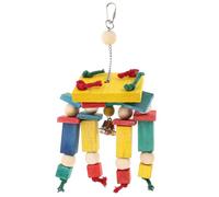 ORFOFE Natural Wooden Bird Cage Hanging for Parrots Bite-resistant Chew Plaything with Cotton Knot Safe Bird Chew for Budgies Cockatoos African Greys and Parakeets
