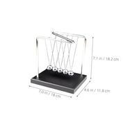 ORFOFE Newton S Cradle Pendulum Balls Physics with Polished Steel and Solid Wood Base Z-shaped Kinetic Motion Science Ornament for Home Office Desk Decoration and Educational Balance
