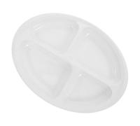 ORFOFE Non-Slip Elderly Food Plate with Dividers Burn-Resistant Dinnerware for Adults Stable Anti-Skid Base Diet Plate for Patients and Special Needs Easy-Clean Portion Control Tray