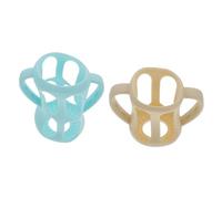 ORFOFE Nursing Bottle Cover and Baby Bottle Sleeve Set for Infants, Anti-Drop Protective Silicone Case, 125ml Pale Yellow and 240ml Light Blue, Baby Feeding Accessory