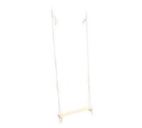 ORFOFE Parrot Swing Wooden Hanging Bar Toy for Birds for Chewing Climbing and Swinging Cages Playground for Parrots and Chickens Natural Sturdy Design