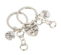 ORFOFE Partners Keyring 2Pcs Zinc Alloy Keychain Pair Split Heart Holder for Best Sister Sturdy Silver Keyring Pendant for Family Bag Decoration