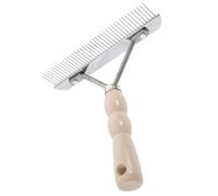 ORFOFE Pet Rake Brush for Dogs and Cats with Stainless Steel Teeth, Plastic Handle, Eliminates Dander and Does Not Hurt The Skin, for Daily Grooming and Shedding Control