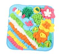 ORFOFE Pet Sniffing Mat and Dog Enrichment Feeding Tray Washable Slow Feeder Snuffle Pad Soft Sturdy Material Interactive Nose Work for Puppy and Cat Training at Home