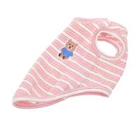ORFOFE Pet Striped Vest Cotton Dog Shirt Small Female Dog Clothes Breathing Striped Pattern Vest Apparel for Walking