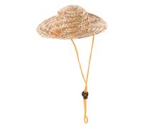 ORFOFE Pet Sun Hat Hats for Small Dogs Small Cat Beach Fedora Sombrero Protect Sunshade Cooling Adjustable Little Size Natural Call Khaki