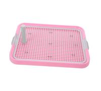 ORFOFE Pet Toilet Pink Plastic Indoor Dog Potty with High Sides for Leak Prevention Durable and Easy to Training Tray for Puppies and Dogs