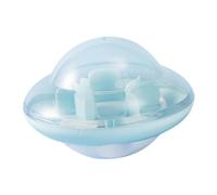 ORFOFE Pet Ufo Shaped Slow Feeding Bowl Interactive Tumbler Design for Cats and Dogs Promotes Healthy Eating Habits Durable and Safe Material Blue Color