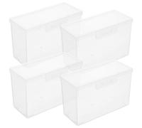 ORFOFE Photo Storage Boxes Plastic Compact Portable 4pcs 220ml White for Organizing Greeting Cards and Small