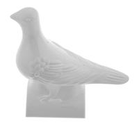 ORFOFE Plastic Pigeon Statue Roof Decoration Faux Glazed Resin Bird Ornament Small Accent Decor White Traditional Chinese Style Garden Figurine for Architectural Roofs