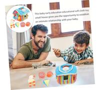 ORFOFE Plush House Soft Sensory Learning Plaything Educational Cognitive for Fine Motor Skills Development Safe Washable Early Learning