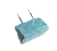 ORFOFE Plush Snuggle Bird Hammock Bed for Parrots Warm Pet Hanging Nest for Home Cage Blue Design with Durable Material for Bird Exercise and Comfort