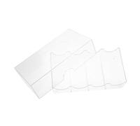 ORFOFE Poker Chip Box Wear-Resistant Plastic Chip Case for Professional Players 4-Grid Acrylic Storage Tray for Home and Tournament Use