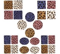 ORFOFE Polyester Clothes Patches Leopard Print 24pcs Wear-Resistant Small Adhesive for DIY Decoration and Clothes Hole Repair Suitable for Shirts and Sweaters