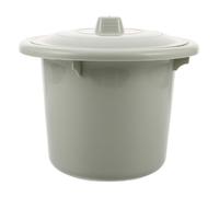 ORFOFE Portable Adult Urinal Pot with Lid Spillproof Bedside Commode Bucket for Travel Home Hospital Use Ergonomic Handle Noise-reducing Soft Close High-Density Plastic Bedpan