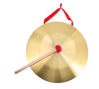 ORFOFE Portable Copper Gong with Hammer Handheld Percussion Instrument for High-grade Material Lanyard Included for Easy Hanging and Storage