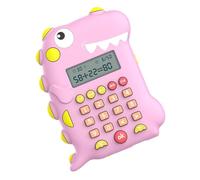 ORFOFE Portable Early Education Dinosaur Calculator with Math Games Music Sound Effects Single Double Addition Subtraction Multiplication Division for Preschool Learning and Travel Use