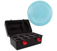 ORFOFE Portable Gyro Carrying Box with Sponge Liner and Handle Plastic Battling Top Storage Case for Organization and Travel Anti-loss Compartments for Spinning Tops and Accessories