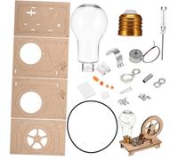 ORFOFE Portable Hand Crank Generator Kit with Light Bulb Stem Science Experiment for Physics Teaching Interactive Mechanical to Electrical Energy Learning Lightweight Model Generator for
