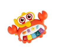 ORFOFE Portable Musical Piano Cartoon Crab Design Early Educational Plaything for Stimulates Hearing and Hand-eye Coordination Sensory Music Development