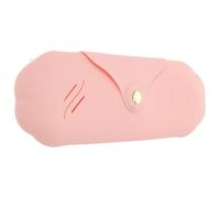 ORFOFE Portable Silicone Makeup Brush Holder Bag, Pink Cat Paw Design Travel Cosmetic Brush Organizer Case for Women, Compact Beauty Tools Storage Pouch for Trips