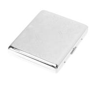 ORFOFE Portable Stainless Steel Cigarette Box Holder with Automatic Opening Buckle Design Moisture and Squeeze Protection for Cigarettes Washable and Reusable Pocket-Sized for Easy