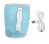 ORFOFE Portable USB Bottle Warmer for Breast Milk and Formula Feeding Travel Water Bottle Heater with Non-Slip Insulated Sleeve Compatible with Car Charger and Power Bank Blue