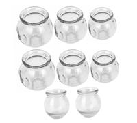 ORFOFE Professional Cupping Kit 8pcs Glass Fire Cupping Cups Set Suction Therapy Includes 2 Each of Sizes 1 3 4 5 for Face Body Treatment