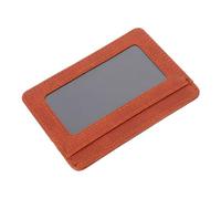 ORFOFE PU Leather Card Holder Business Card Sleeve Protector for Bank Id Brown Stylish Compact Storage Pouch
