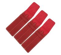 ORFOFE Pu Leather Fountain Pen Holder Nurse Pen Pouch Set of 3 Wine Red Organizer for Doctors and Nurses Pocket Protector for Daily Use