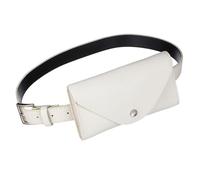 ORFOFE Pu Mini Belt Phone Purse Waist Pack for Women Envelope Style Small Mobile Phone Bag Suitable for Travel and Outdoor Activities Rice White