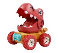 ORFOFE Pull Back Dinosaur Car for Abs Material Bright Color Creative Push and Go Vehicle Safe Non Battery for Boys Imaginative Outdoor Play Random Color