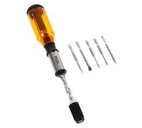 ORFOFE Push Pull Ratchet Screwdriver Semi-Automatic Carbon Steel Spiral Tool with Press and Rotate Mechanism for Forward and Reverse Screw Driving Hand Tool for Professionals and DIY