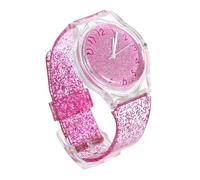 ORFOFE Quartz Watch for Boys Adjustable Colorful Cartoon Wrist Decoration Birthday Christmas School Rosy Transparent Jelly Design