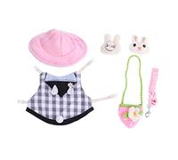 ORFOFE Rabbit Vest Harness Hamster Harness Leash Complete Pet Suit Set Vest Hairpin and Lead for Exercise