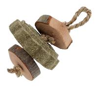 ORFOFE Rabbit Wooden Chew Toy Natural Teething Ball Sturdy Pet Chewing Plaything for Guinea Pigs Hamsters and Bunnies Small Animal Cage Accessory